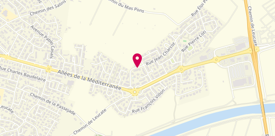 Plan de Taxi Saint Laurent Marine, 16 Rue Jean Lherminier, 66250 Saint Laurent