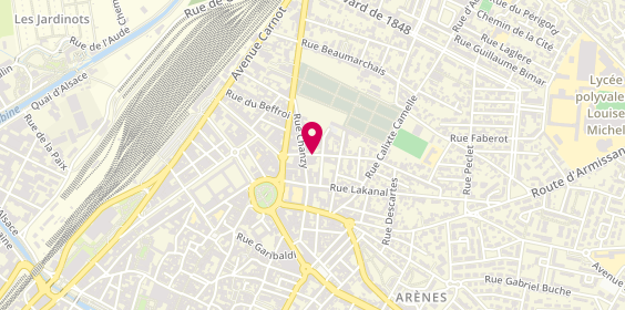 Plan de Pompes Funebres Brun, 5 Rue de l'Independance, 11100 Narbonne
