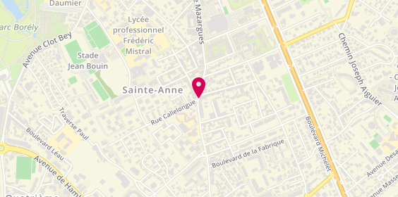Plan de SAS Ambulances Bonneveine, 481 Avenue de Mazargues, 13008 Marseille