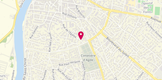 Plan de Ambu Services 34, 39 Rue de L&#039;Egalite, 34300 Agde