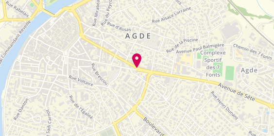 Plan de SARL Ambulance Evasion, 33 Bis Avenue General de Gaulle, 34300 Agde