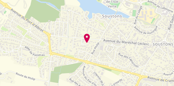 Plan de Ambulance des Lacs, 3 Bis Avenue du Port d'Albret, 40140 Soustons