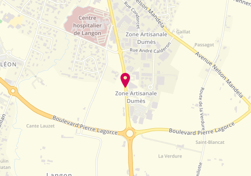 Plan de Ambulances Langonnaises Bernard Dufau, Zone Industrielle de Dumes, 33210 Langon