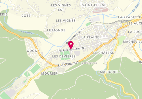 Plan de Ambulance vsl vallée du doux, 33 Bis Rue Ferdinand Hérold, 07270 Lamastre