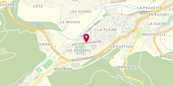 Plan de Ambulance VSL Taxis Vallee du Doux, 33 Bis Rue Ferdinand Hérold, 07270 Lamastre