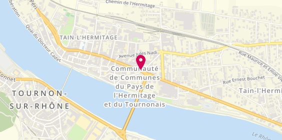 Plan de Aqua Ambulances, 1 Rue Pierre Perrier, 26600 Tain-l'Hermitage