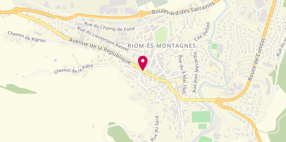 Plan de Ambulances des Gentianes, 15 Avenue de la République, 15400 Riom-ès-Montagnes