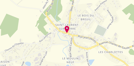 Plan de TAT Centre Ambulancier, 9 Rue République, 87310 Saint-Laurent-sur-Gorre