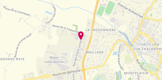 Plan de Taxis Ambulances V.S.L Coillard, Zone Industrielle 
384 Rue des Freres Lumieres, 01400 Châtillon-sur-Chalaronne