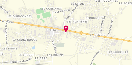 Plan de Ambulances Taxis Jacques Daniel, 178 Rue du Petit Bourg, 01310 Polliat
