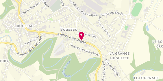 Plan de Euro Star Ambulances, 43 Avenue d'Auvergne, 23600 Boussac