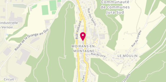 Plan de Husson Taxis Moirans, 18 Rue Roussin, 39260 Moirans-en-Montagne