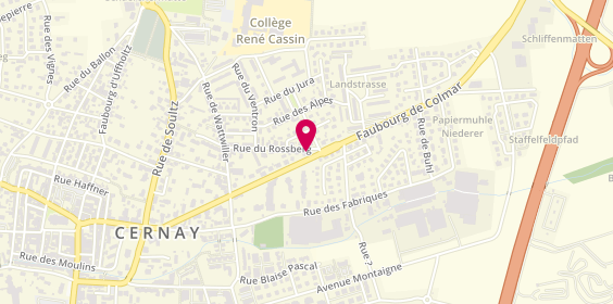 Plan de Les Ambulances Taxis du Vieil Armand, 33A Faubourg de Colmar, 68700 Cernay