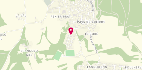 Plan de Ambulances le Mentec, 8 Rue Tilleuls, 56650 Inzinzac-Lochrist