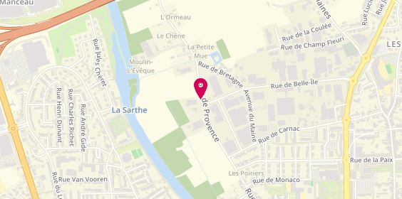 Plan de Coulaines Ambulances le Mans Ambula, 10 Rue de Provence, 72190 Saint-Pavace
