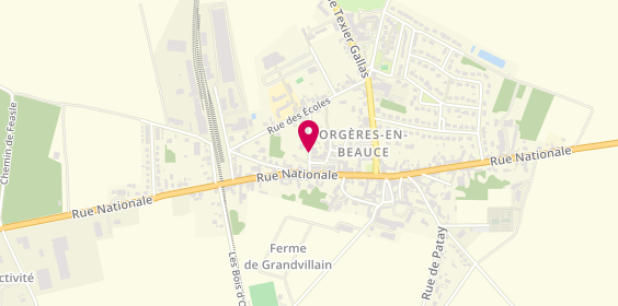 Plan de Les Nouveaux Taxis d'Orgeres, Rue Nationale Zone Artisanale du Champ Belon, 28140 Orgères-en-Beauce