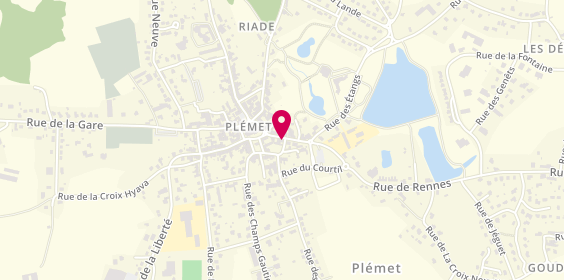 Plan de Ambulances Taxi Perrin Joel, 6 Rue de Rennes, 22210 Plémet