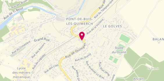 Plan de Jussieu Services, 12 Rue Quimper, 29590 Pont-de-Buis-lès-Quimerch