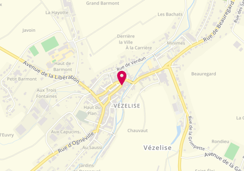 Plan de Vezelise Ambulances Taxis, 4 Place de l'Hotel de Ville, 54330 Vézelise