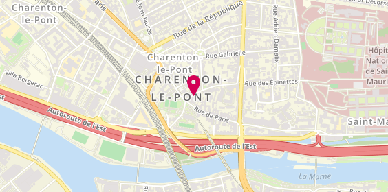 Plan de S.C.O.P Ambulances Secours, 6 Rue Gabriel Péri, 94220 Charenton-le-Pont