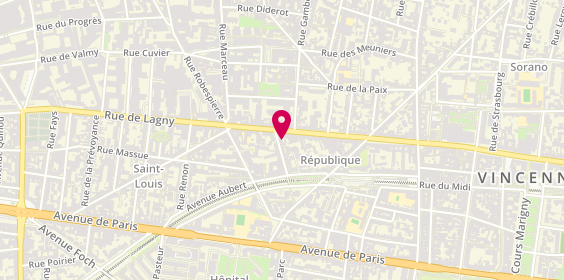 Plan de SARL Ambulances Jarry, 189 Rue de Fontenay, 94300 Vincennes