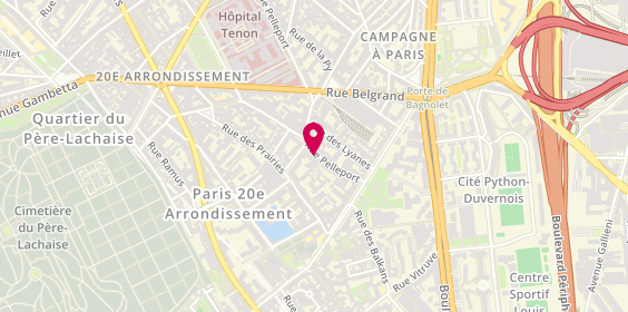 Plan de Ambulances Montaigne, 23 Rue Pelleport, 75020 Paris