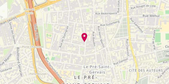 Plan de SAS Wynn Ambulances, 34 Rue André Joineau, 93310 Le Pré-Saint-Gervais