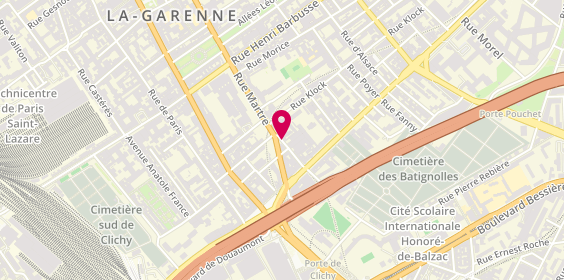 Plan de Clemence Ambulances, 16 Rue Martre, 92110 Clichy