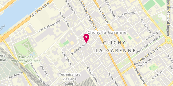 Plan de Odeseine Ambulances, 5 Rue Pasteur, 92110 Clichy
