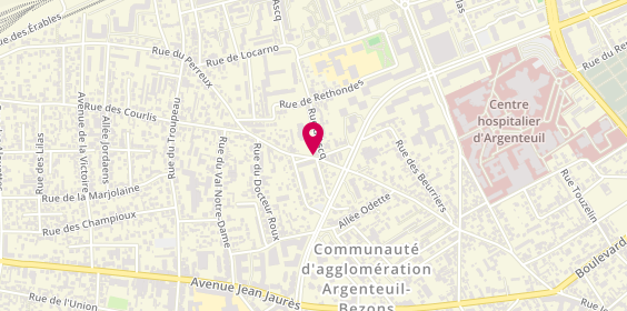 Plan de Atlas Ambulances, 104 Rue du Perreux, 95100 Argenteuil