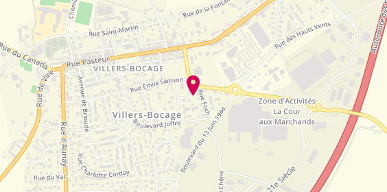 Plan de Jussieu Secours Villers Bocage, 7 Rue Auguste Briard, 14310 Villers-Bocage