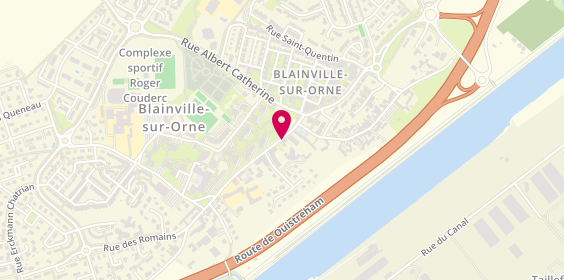 Plan de Les Ambulances Croix Bleue, 3 Rond Point Royal Norfolk Zone Aménagement de L&#039;Avenir Porte Oceane, 14550 Blainville-sur-Orne