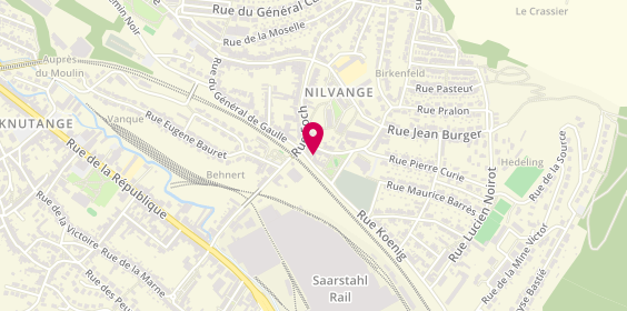 Plan de Ambulances Vsl Taxi Serafino, 1 Rue Général Koenig, 57240 Nilvange