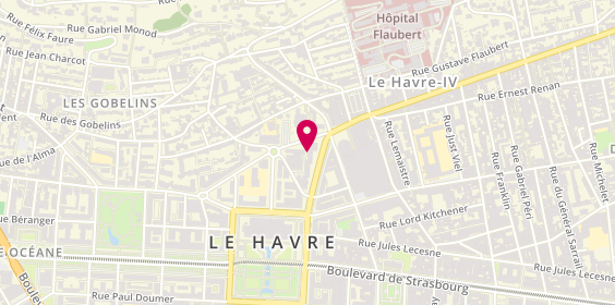 Plan de DELERIS Sophie, Scp de Chir Dent Deleris et Associes
24 Rue Diderot, 76600 Le Havre
