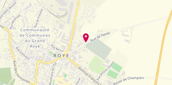 Plan de Sos Ambulance Roye, 9 Bis Rue de Nesle, 80700 Roye
