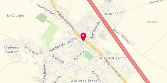 Plan de Aix Taxis, 40 Route de Bethune Lieu D&#039;Exploitation : Bully Les Mines, 62160 Aix-Noulette