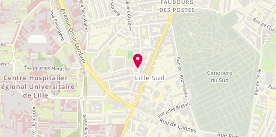 Plan de Ek Santé, 42 Rue Pierre Curie, 59000 Lille