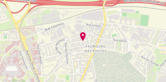 Plan de Contact Ambulances, 8 Rue Gustave Nadaud, 59000 Lille
