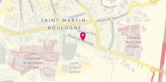 Plan de Lambulance Dhuime, 88 Route de Desvres, 62280 Saint-Martin-Boulogne